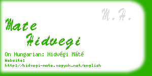 mate hidvegi business card